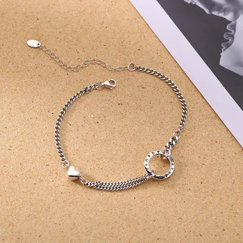 Kinel Brățară coreea 2020 NOUĂ Dragoste Cerc de Bijuterii Retro INS Simplu Design Elegant Brățară de Argint 925 pentru Femei