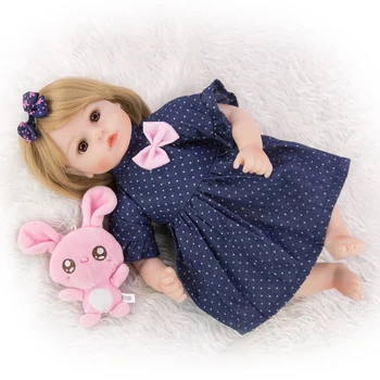 KEIUMI 2021 Design Nou Renăscut Baby Doll Soft Slicone Corpul de Pânză Umplute Realiste Nou-nascut Bebe Papusa Jucărie Pentru Copil Ziua de nastere Cadouri
