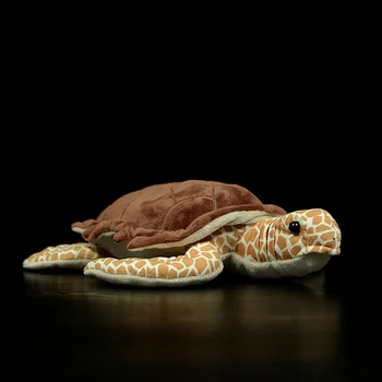 Super Moale Hawkbillturtle Viața Reală Eretmochelys imbricata Jucărie de Pluș Realiste de Viață Mare Animal broască Țestoasă Model de Papusa Pentru Copii Cadouri