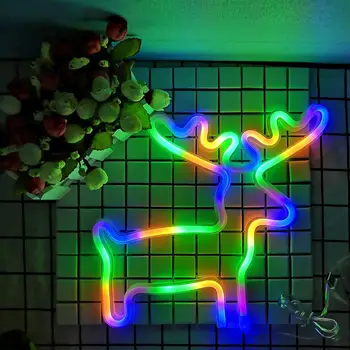 USB de Încărcare Lampă de Noapte Baterie AAA Cutie de Semne de Neon Led Scrisoare Lumina de Noapte Creative Pentru Acasă Nunta Decor de Crăciun