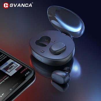 GVANCA i-10 TWS de Amprente Touch 5.0 Bluetooth Căști fără Fir, Căști HD Stereo Căști Inteligente de Anulare a Zgomotului Căști