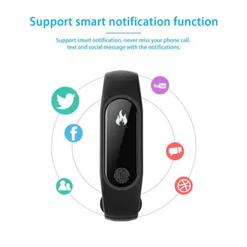 FORNORM Mi Band 2 Bluetooth Ceas afișaj HD Brățară Inteligent Sănătos monitor pentru Sistemul Android iOS