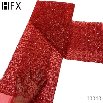 HFX de Lux lucrate manual, ștrasuri din mărgele industria grea marina brodate tesatura high-end rochie de seara cu design francez plasă de mireasa dantela H3848