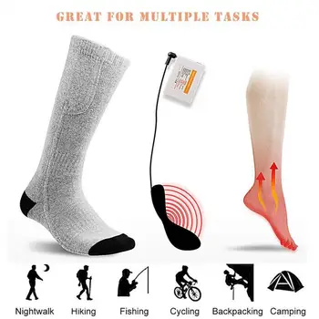 Reglabil Cald Șosete Electrice Incalzite Șosete Baterie Reîncărcabilă Pentru Iarna Calcetines Ciclismo Sport În Aer Liber, Ciclism Șosete