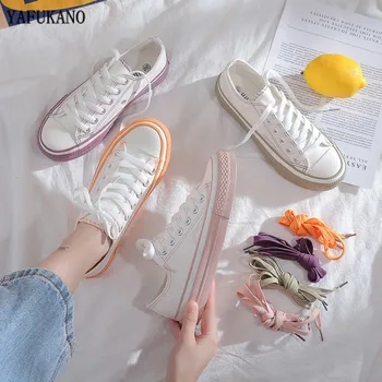 Femei Adidași 2020 Nouă Primăvară coreean Pantofi de Panza pentru Studenții de sex Feminin Pantofi Casual Dantela-Up Fata Roz Pantof Elegant, Toate se Potrivesc