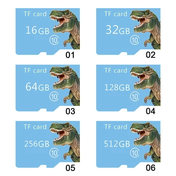 Dinozaur Carduri de Memorie Micro SD de 16GB/32GB/64GB/128GB/256GB de Mare Viteză micro SD Card de 128gb, 256gb TF Card pentru Telefon/Tabletă PC