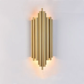 Moderne de Metal de Aur Acasă de Perete LED lumina de Cristal Clar sufragerie, Coridor, Scari lampă de Perete Nordic Perete Corpuri de Iluminat în stil Art Deco