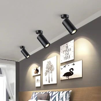 Aurul negru Alb LED-uri Reglabile Celing Lumini de Perete GU10 Stil Modern Tranșee de Perete Lampă Pentru KTV Bar Living Magazin de Cafea Decor