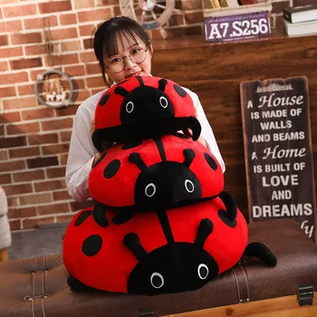 Plus gărgăriță simulare jucărie umplute insecte papusa moale creative ladybird pernă pernă de pluș jucarii pentru copii cadou de ziua de nastere