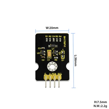 Keyestudio BH1750FVI Digital Intensitatea Luminii Senzor de Modul I2C Pentru Arduino, Raspberry Pi