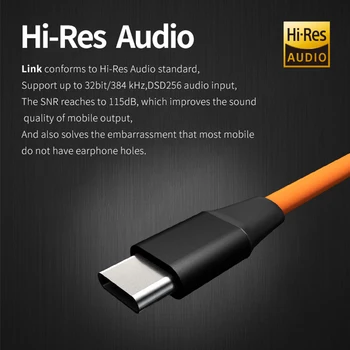 Xduoo Link-ul de Hi-Res Audio ESS9118EC de Tip C pentru Căști de 3,5 mm AMP Amplificator DAC USB suport DSD256 PCM 32bit/384kHz pentru Android/PC
