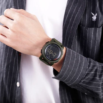Brand de Top SKMEI Bărbați Ceas Digital Calorii Pedometru Numărătoarea inversă Sport Ceasuri de mana rezistent la apa Om Militare Brățară Ceas Deșteptător
