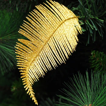 Pomul De Crăciun Colorat Frunze Accesorii Auriu Argintiu Albastru Rosu Artificiale Ramuri Metasequoia Sequoia Partid Decor De Anul Nou