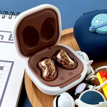 2020 Desene animate Drăguț Cască Caz pentru Samsung Galaxy Muguri Live la Șocuri Silicon Cască de Protecție Acoperă cu breloc