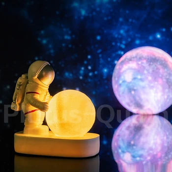 2020 Astronaut Luna Lampă Cadou Creativ Lumina de Noapte Folosi Butonul Bateriei pentru Copii Cadouri Pentru Decor Acasă de Iluminat