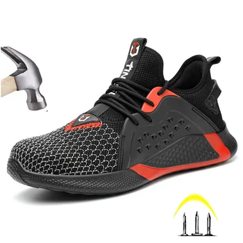 Ușor Steel Toe Pantofi Respirabil Securitatea Muncii Pantofi Indestructibil Industriale Bărbați Ryder Pantofi Atletic Amortizare Adidas