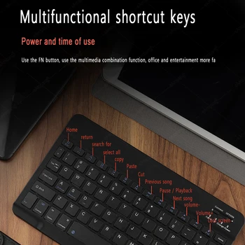 Slim Bluetooth Tablet Keyboard Mouse-ul Pentru Samsung Galaxy Tab S7 Plus T970 S6 lite A7 10.4 rusă Spanish Keyboard Mouse-ul Combo-uri