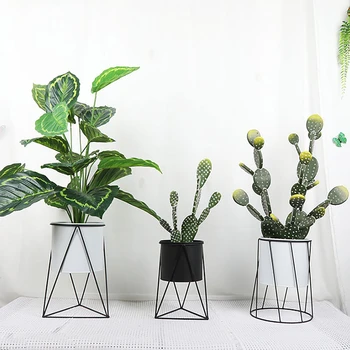 Geometrice Simple Ghiveci De Flori Acasă Living Planta Verde Trepied De Birou Desktop Fier Stand De Flori Decor
