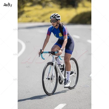 Kafitt Columbia Albastru Cupluri De Ciclism Triatlon Skinsuit Seturi Maillot Ropa Ciclismo Haine Ciclism 3 Culori Go Pro Vară