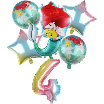 Disney Ermaid Ariel Desene animate Disney Princess Baloane Folie 32Inch Numărul Baloes Petrecerea de Ziua Decor Copil Jucărie de Copil de Dus Provizii