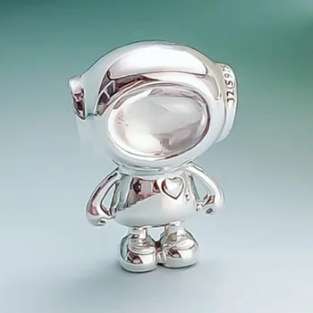Argint 925 Șirag De Mărgele Astronaut Tommy Ștrasuri Din Mărgele Se Potrivesc Pandora Femei Bratara & Colier Bijuterii Diy