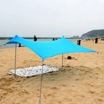 Familie, Plajă, Soare, Umbra Cort cu Nisip Ancore UPF50 Protectie UV Camping Adăpost Prelată în aer liber, Instrumente pentru 3-4 Persoane Camping