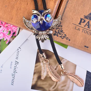 Coreeană Cămașă Cravată Colier Barbati Unisex Cadouri Bijuterii la Modă Personalitate Drăguț Cristal Vultur Bolo Papion