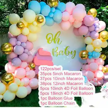 Macaroon Ghirlanda baloane Latex, Baloane Arcada Happy 1st Birthday Party Decor Copii Adulți Nunta Balon Lanț oh Baby shower Balon