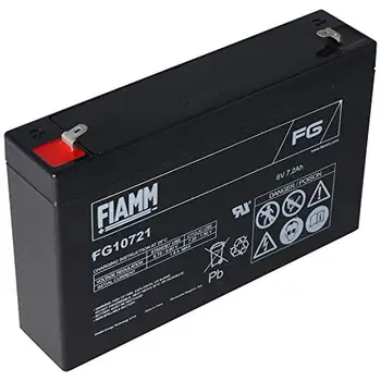 FIAMM FG10721 Baterie 6V 7Ah reîncărcabilă duce AGM pentru iluminare în caz de urgență, de semnalizare, de jucării, echipamente medicale, UPS