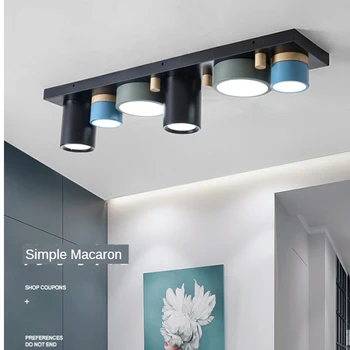 Nordic minimalist modern, creativ dreptunghiulara LED lampă de plafon fabrica de vânzări directe, coridor, culoar macaron lampa