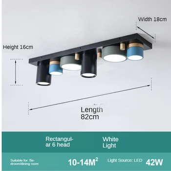 Nordic minimalist modern, creativ dreptunghiulara LED lampă de plafon fabrica de vânzări directe, coridor, culoar macaron lampa