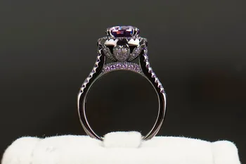 R&J 2016 Femei de Moda Violet Cristal Ring 5A Zircon Bijuterii 10KT Aur Negru Umplut Inele de sex Masculin Brand Nunta Logodna