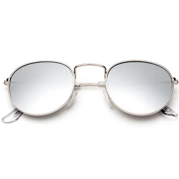 Oglinda Rotund ochelari de Soare Femei Bărbați Strat Reflectorizant UV400 Ochelari de Soare de sex Feminin de sex Masculin Epocă Ochelari de Sticlă