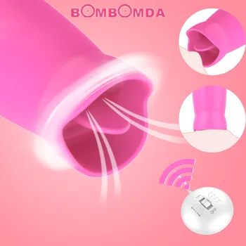 3 Moduri de Limba Vibratoare punctul G Vibrator Orală Stimulator Clitoris Pizde sex Feminin Masturbari Jucarii Sexuale pentru Femei USB Reincarcabila