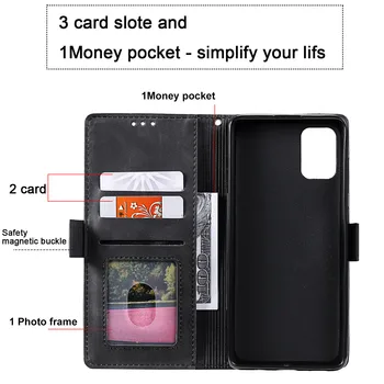 Retro din Piele Flip-Caz Pentru iPhone 12 Mini 11 Pro X XR XS Max 6 6S 7 8 Plus SE 2020 Lux Magneti Slot pentru Card Holder Wallet Cover