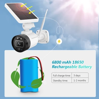 KERUI 1080P 2MP Solara a Bateriei Wireless WIFI Camera de Exterior Camera IP de Securitate Alexa Nor IP66 rezistent la apa de Supraveghere CCTV