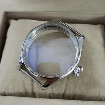 GEERVO Nu logo-ul 40mm-pilot Mic ceas din oțel Inoxidabil caz Minerală de sticlă sau de cristal safir forma de Diamant coroana