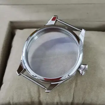 GEERVO Nu logo-ul 40mm-pilot Mic ceas din oțel Inoxidabil caz Minerală de sticlă sau de cristal safir forma de Diamant coroana