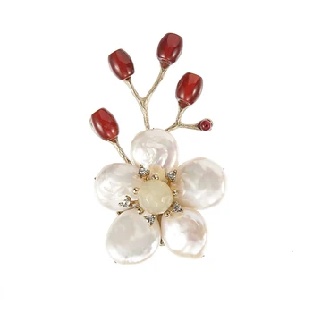 TDQUEEN Baroc Pearl Floare Broșe Femei Corsaj Brose Placate cu Argint Antic Metal Eșarfă Pin Rochie de Mireasa Accesorii