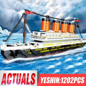 Yeshin Jucarii Creative Titanic RMS Vapor de Croazieră Navă Model Assebly Steamboat Blocuri Caramizi Copii Jucării de Crăciun Cadouri