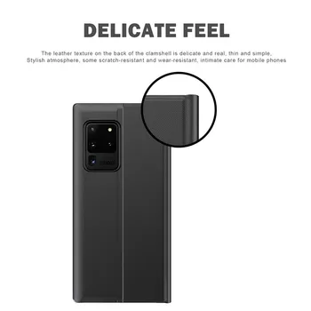 De Lux Inteligent Somn Veghe Automata De Aspirație Caz Flip Pentru Samsung Galaxy S20 Ultra S20 Plus S10 Lite S8 S9 S10 S7 Edge Plus Capac