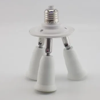 E27 LA 3 E27 Bec Lampa de BAZĂ Splitter Adaptor soclu Reglabil Suport Lampa 90V-240V Converter 3 in 1 Suport pentru LED-uri de Lumină acasă