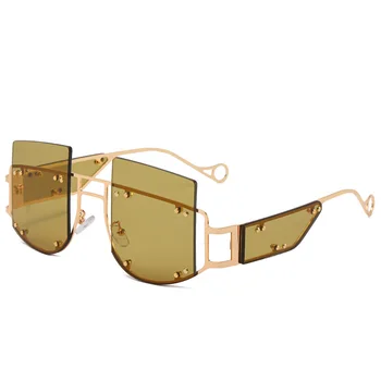 Noi 2019 supradimensionate fără ramă pătrată ochelari de soare pentru femei brand de design rihanna unisex mare gol steam punk ochelari de soare femei de sex masculin