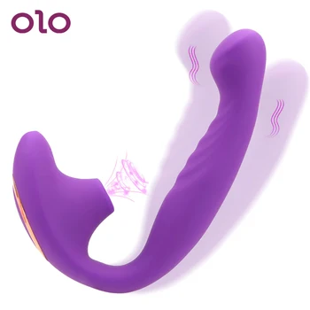 OLO Penis artificial Vibratoare Masturbari Stimularea Vaginului Suge Femeie Masturbari Sex Oral Jucarii Sexuale Pentru Femei Produse pentru Adulți