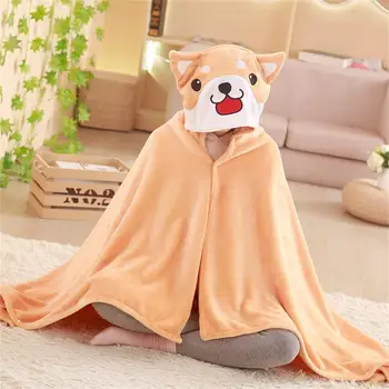 Iarna Supradimensionate Hanorac Jachete Femei Portabil Pătură Stil De Animale Cu Buzunare Drăguț Câine Model