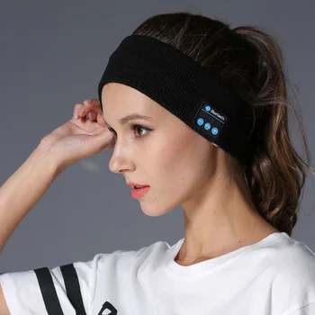 Aimitek Bluetooth setul cu Cască fără Fir de Bandă Căști Sport Yoga Hands-free, Căști Moi Palarie Cald Inteligent Capac cu Microfon
