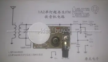 DIY Kit Super Regenerare FM Tub de Radio cu Circuit Modul Receptor FM 88MHz-108MHz