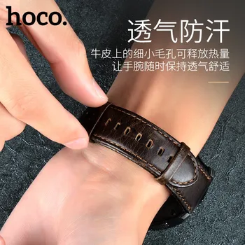 HOCO Retro Maro Curea din Piele pentru Samsung Galaxy Watch 46mm Versiunea SM-R800 Trupa Brățară Watchbands