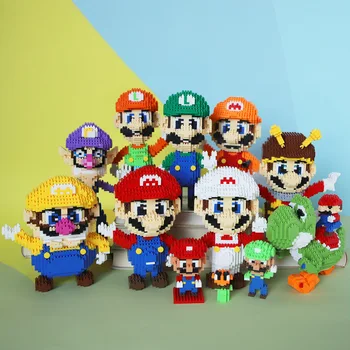 Nintendo Mario Super Mario Face Mic Bloc Compatibil Micro Bloc Jucării De Construcție Bloc De Acțiune Figura Jucarii