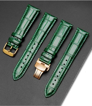 Piele brățară handmade watchband 18 20mm 22mm ceas trupa de culoare verde Încheietura curea de ceas ceasuri en-gros